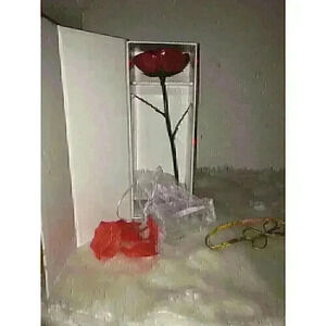 NEW  Rose of Love Hand Forged Iron Red Rose Anniversary Wedding Valentines Day